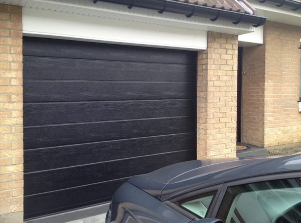 Porte de Garage Mono-rainurée Veinée bois